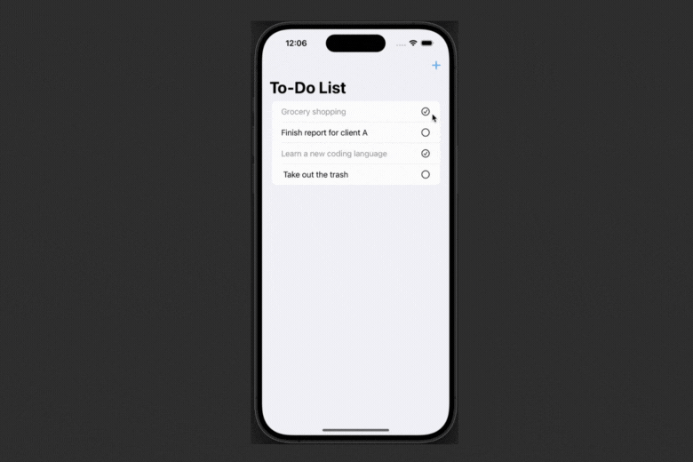 swiftUI_mvvm_TodoList_1.gif