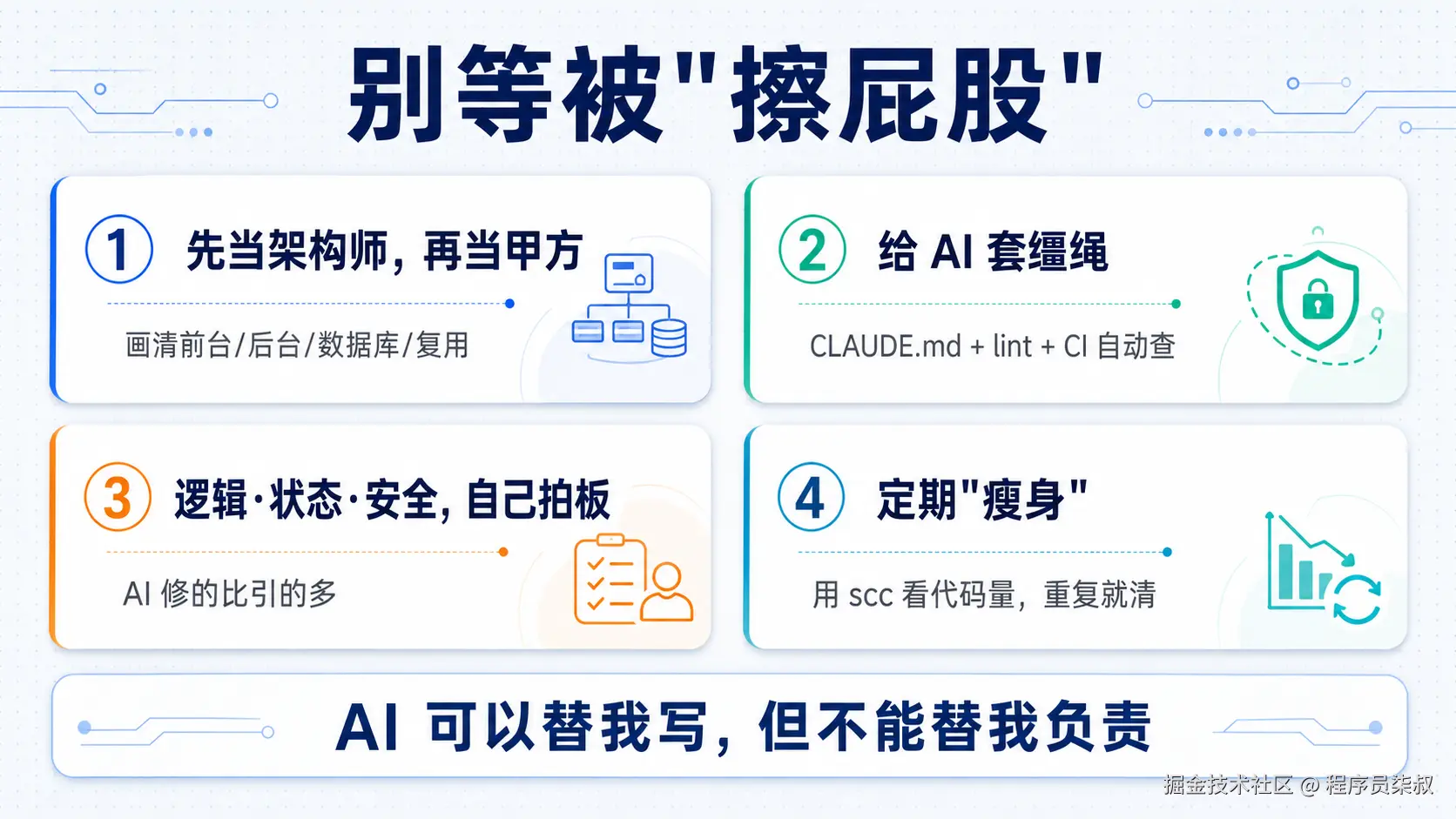 四步自救·别等被擦屁股