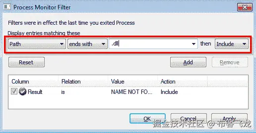 图 8.29 – 进程监视器路径过滤器