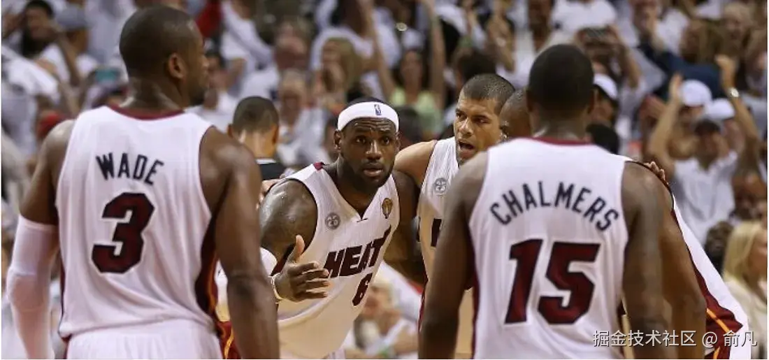 很明显，勒布朗·詹姆斯是队长，球队听他的……也许除了韦德。