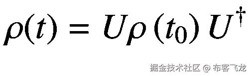 \rho (t)= U\rho \left({t}_0\right){U}^{\dagger}