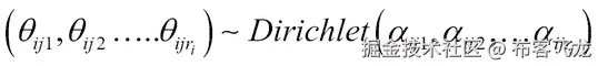 Prior and posterior using the Dirichlet distribution