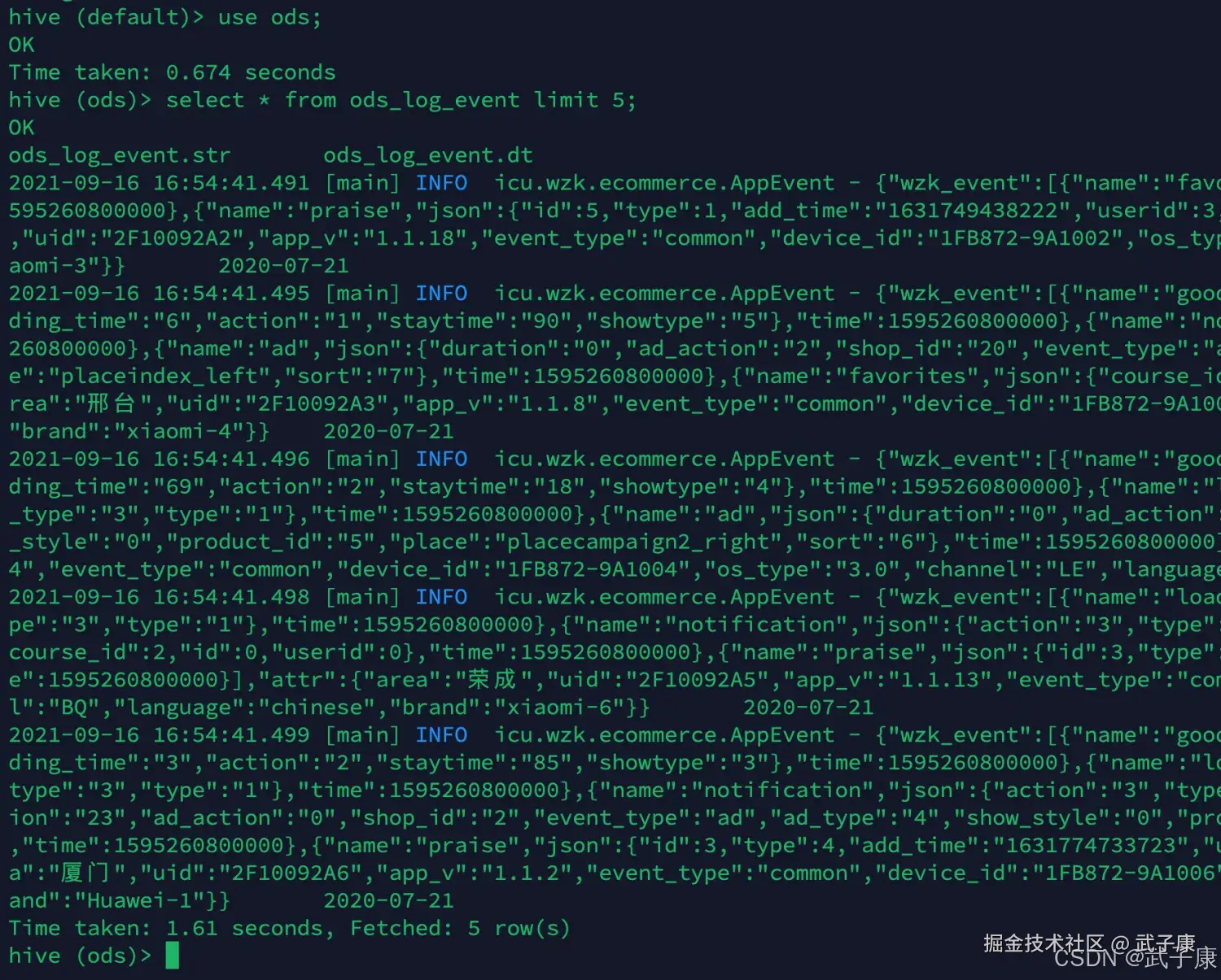 离线数仓 广告业务 ODS 层