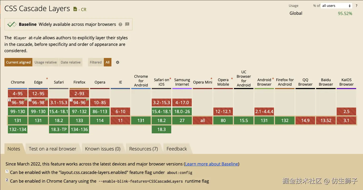 can i use css layer