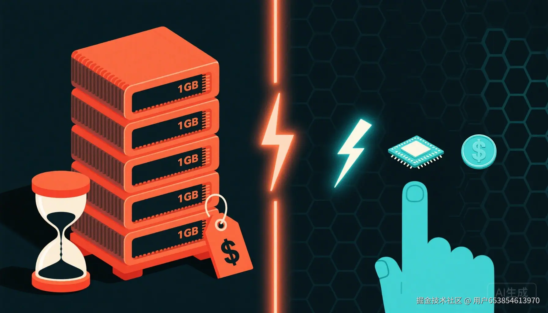 资源对比：巨型服务器 vs 微型芯片