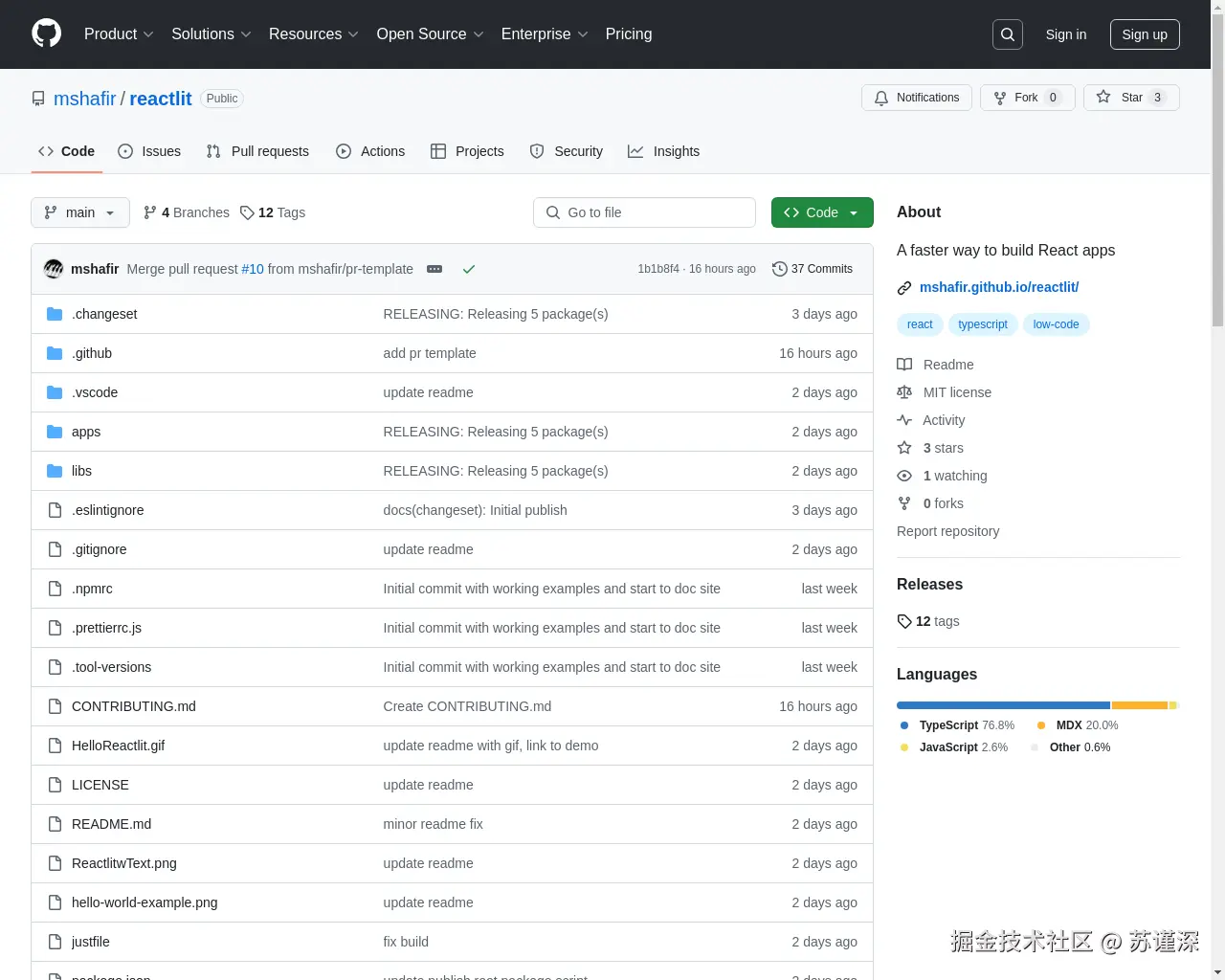 Show HN: Reactlit – React 的 Streamlit。快速构建应用程序 - 项目截图