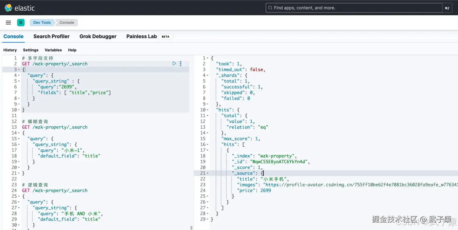 Elasticsearch 查询结果