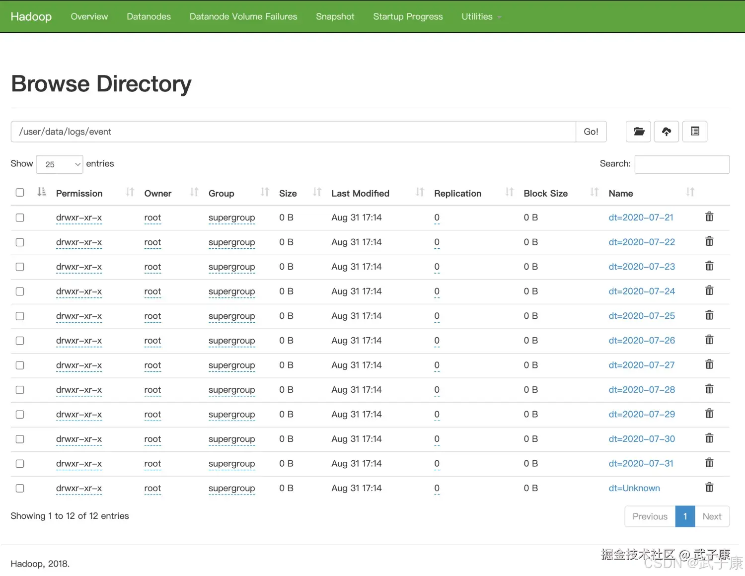 离线数仓 Flume Agent HDFS 数据查看