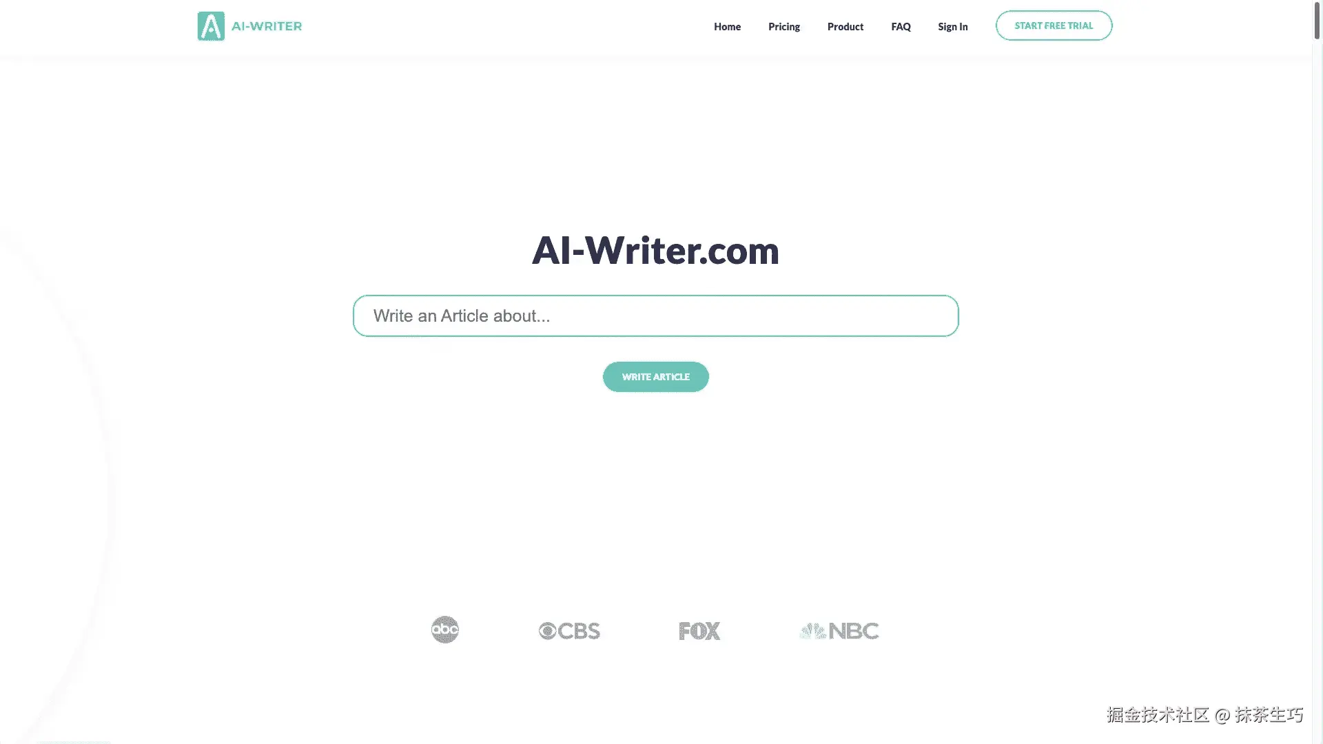 AI Writer数据分析面板
