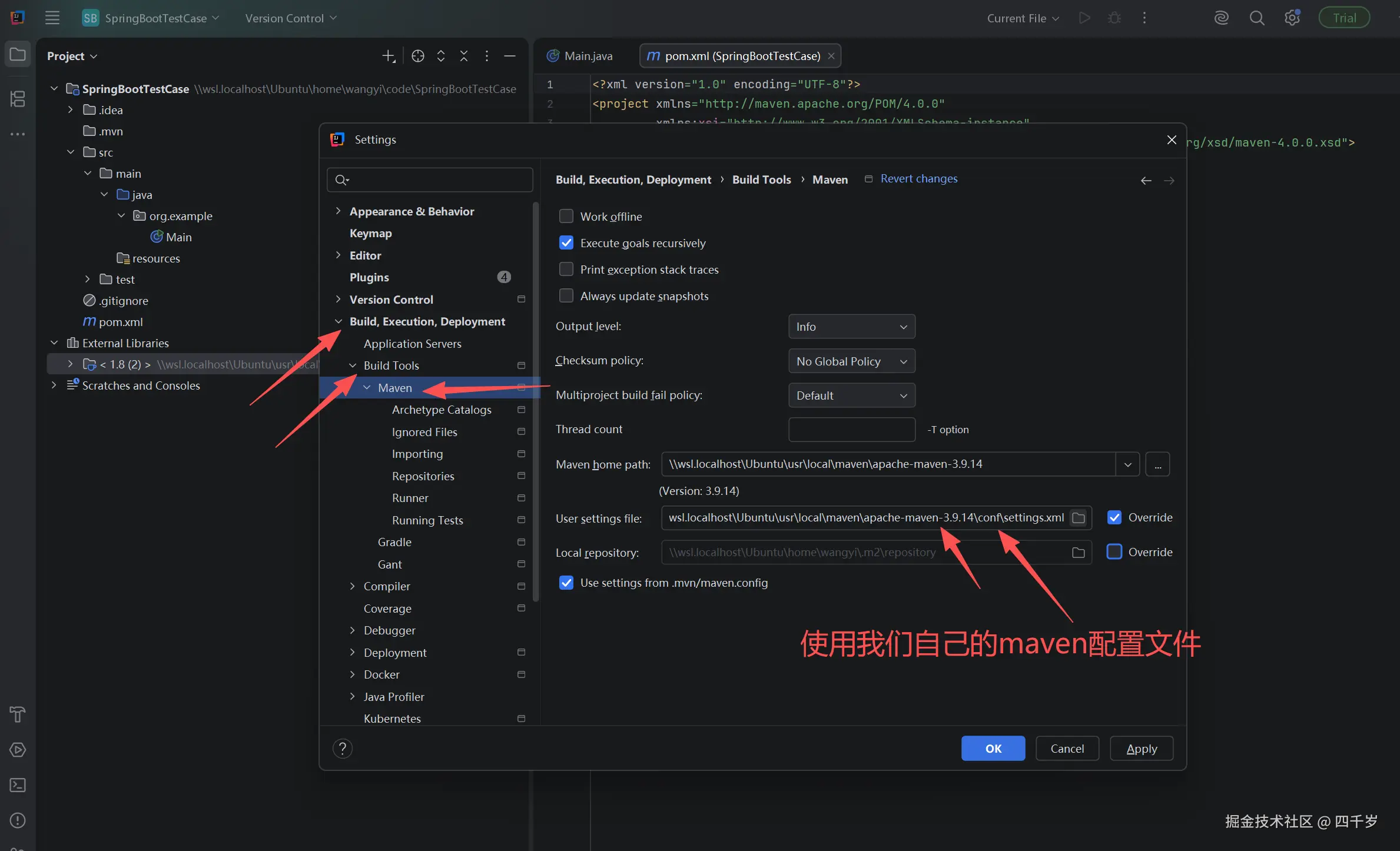 使用我们自己maven的配置文件