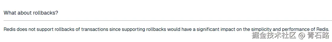 redis事务不支持回滚