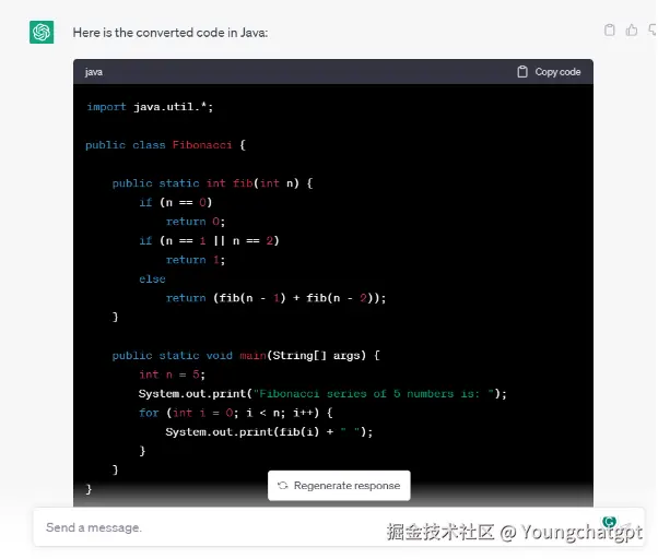 使用 Chat-GPT 转换/翻译算法/代码的语言