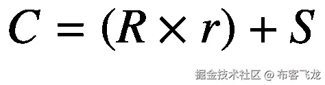 C=\left(R\times r\right)+S