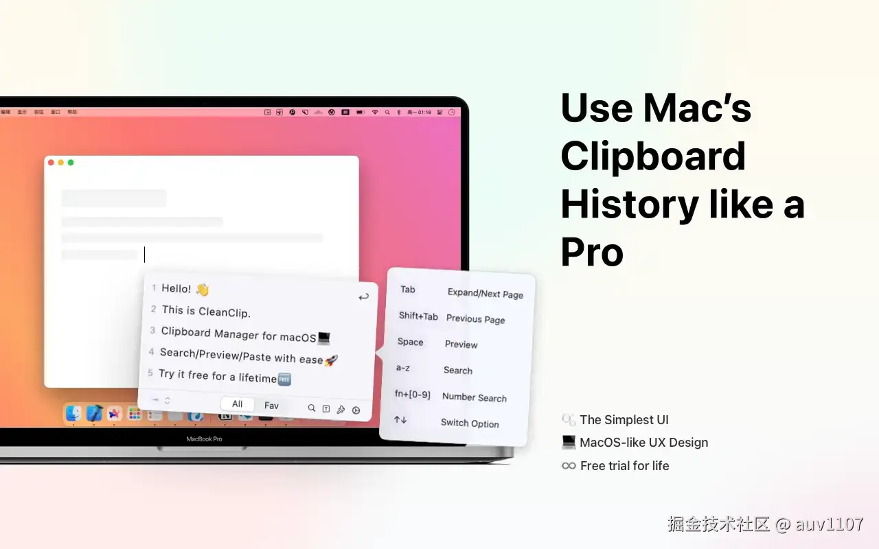 CleanClip interface
