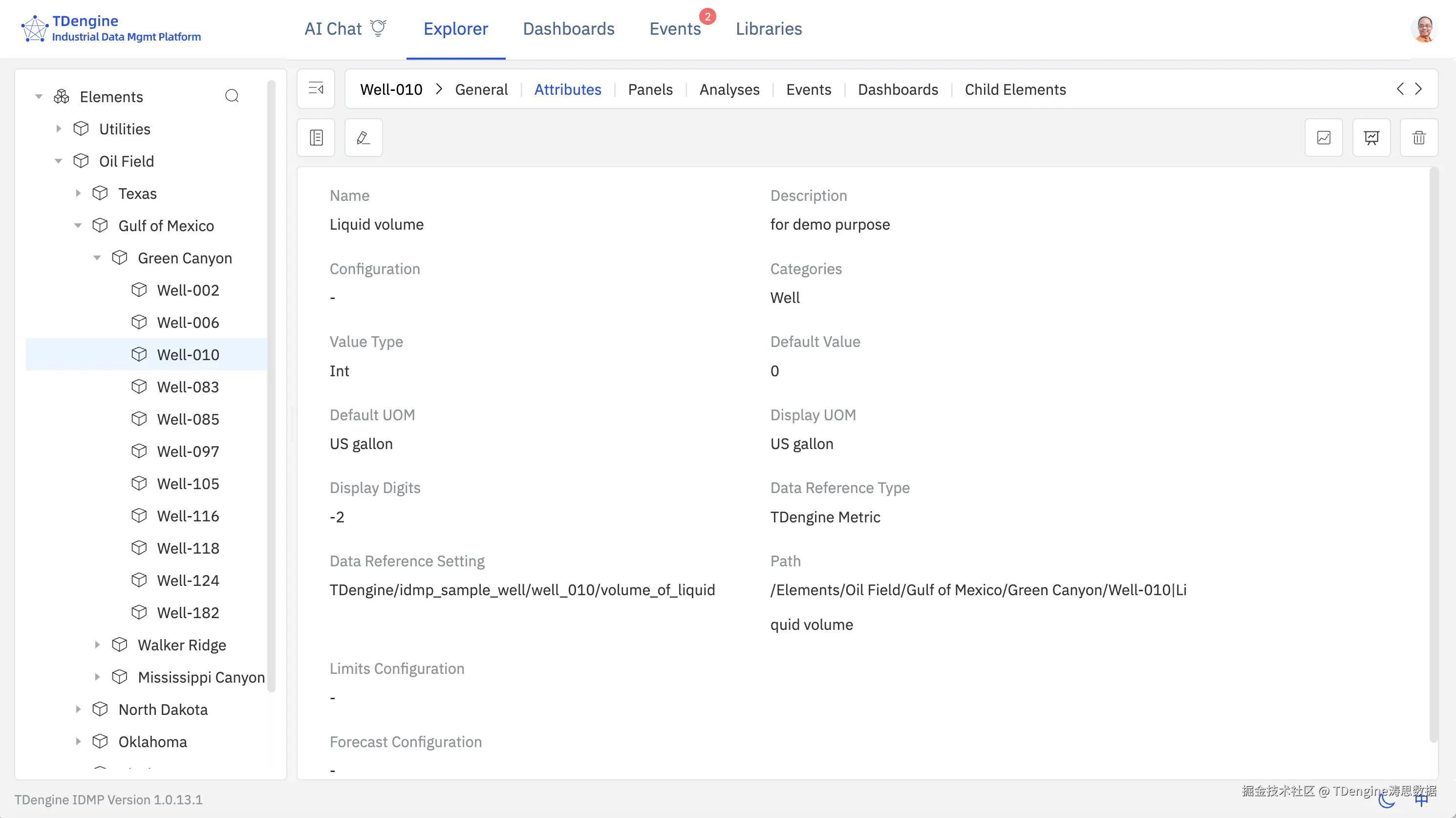 在TDengine，任何一个属性都可以配置描述、计量单位、数据类型、限值等来为 AI 提供上下文