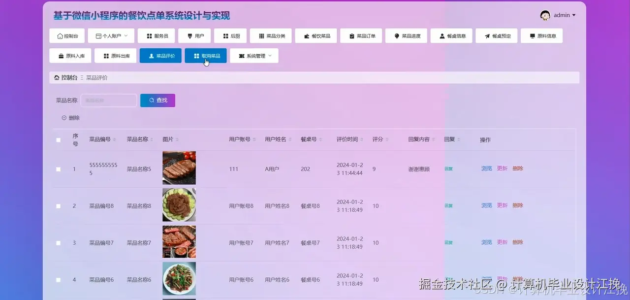 菜品评价