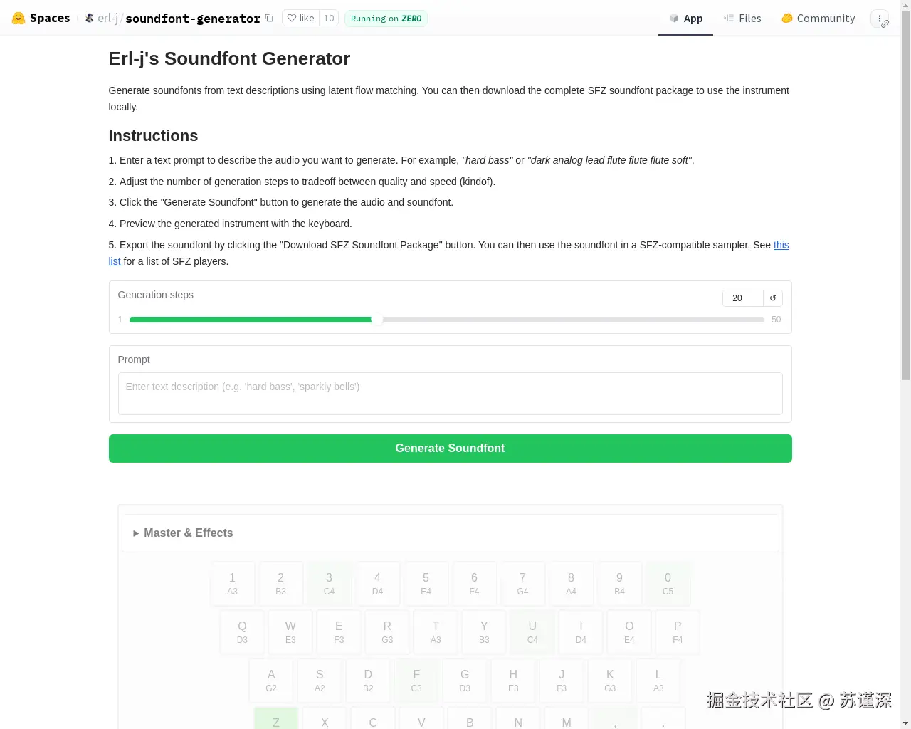 Show HN: 我制作了一个AI音色生成器 - 项目截图