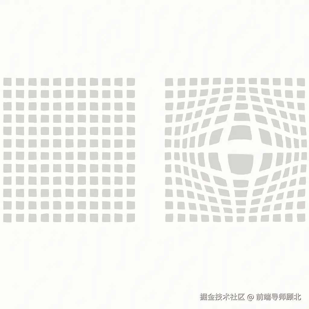 液体玻璃扭曲效果示意图