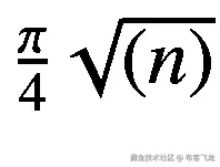 \frac{\pi }{4}\sqrt{(n)}