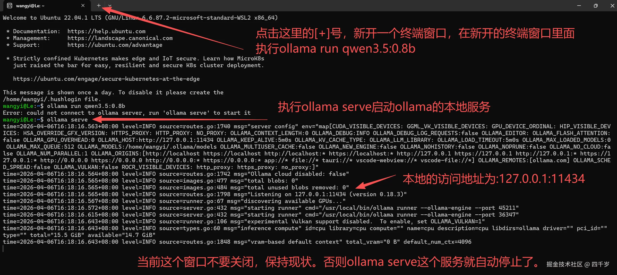 启动ollama serve本地服务