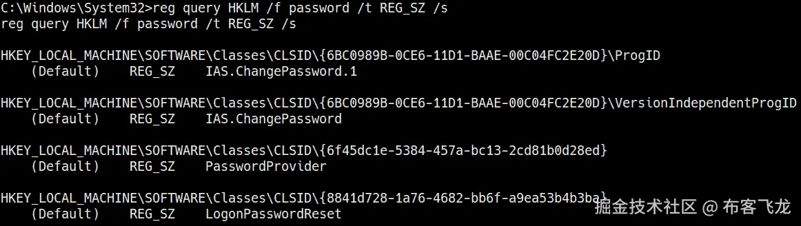 图 7.5 – Windows 注册表搜索