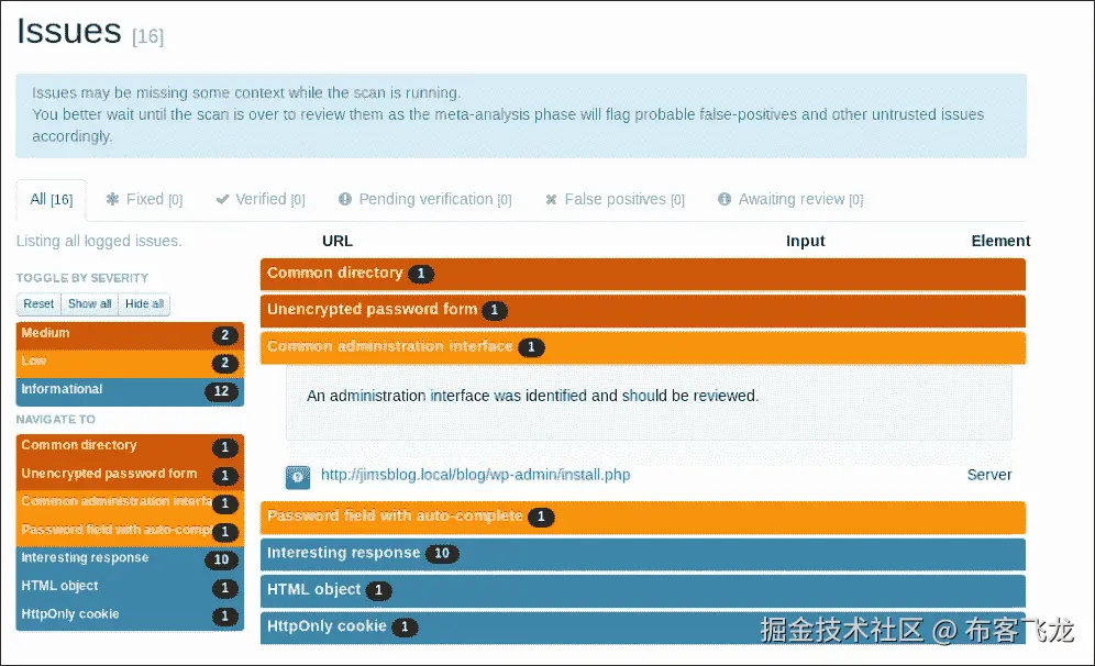 Arachni 网络扫描器