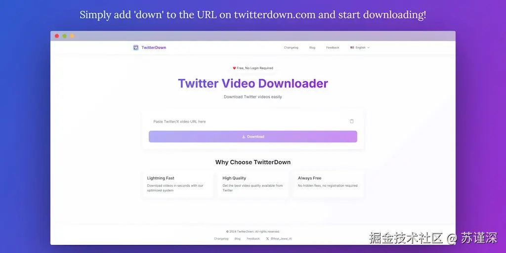 TwitterDown