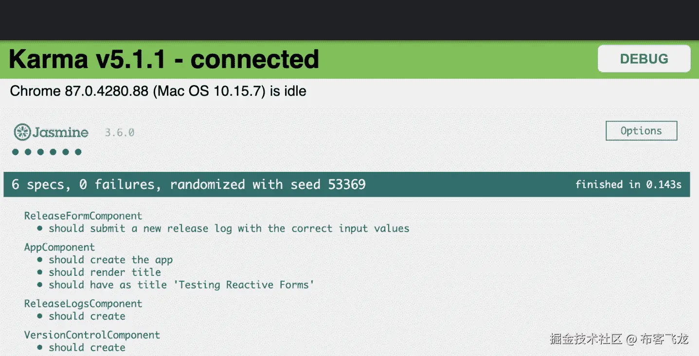 图 8.21 - 成功输入的测试用例通过