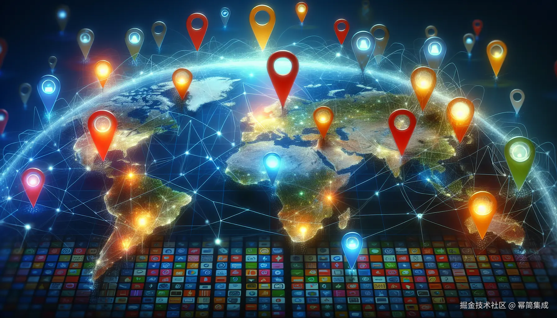 地理位置和地图的视觉表示，以符号化地理位置 API