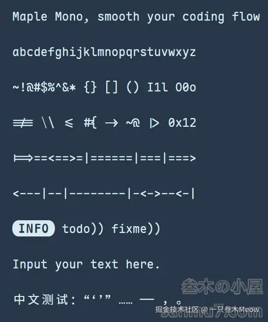 字体示例