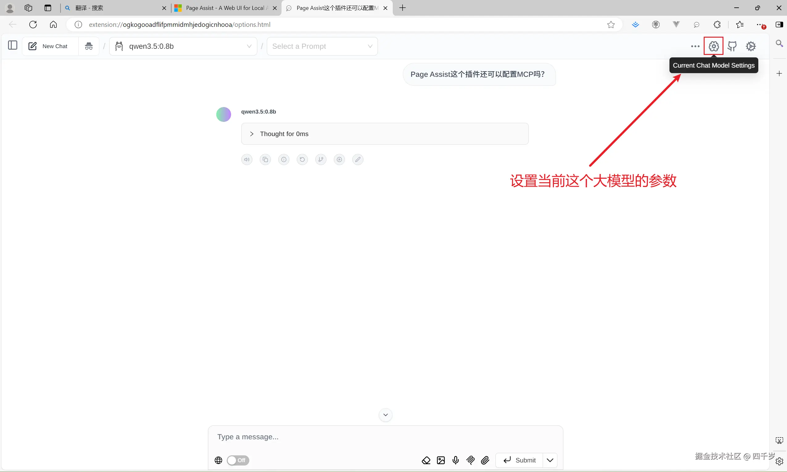 设置当前这个大模型的参数
