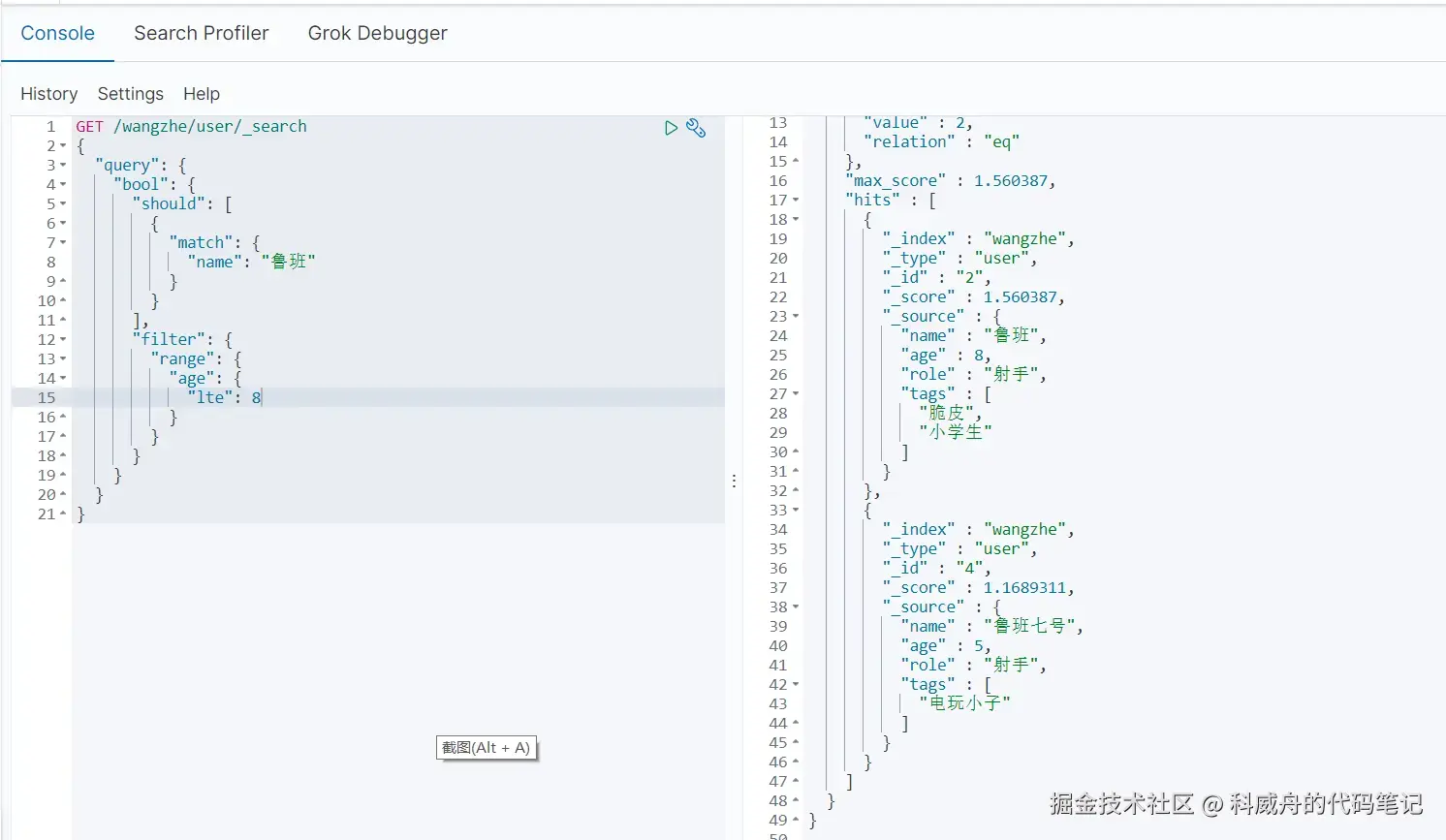 通过filter进行过滤查询