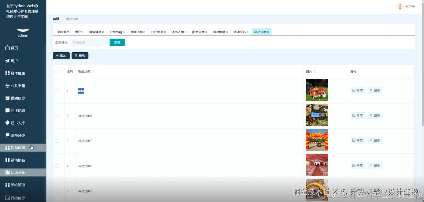 活动分类