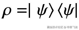 \rho =\mid \left.\psi \right\rangle \left\langle \psi \right|