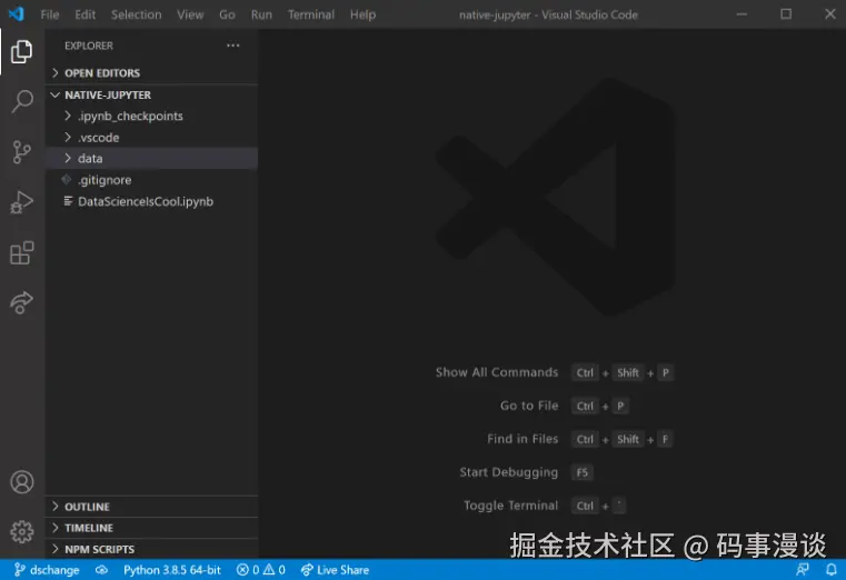 VS Code 状态栏显示已激活的虚拟环境