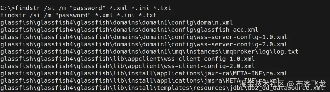 图 7.2 – findstr XML 结果