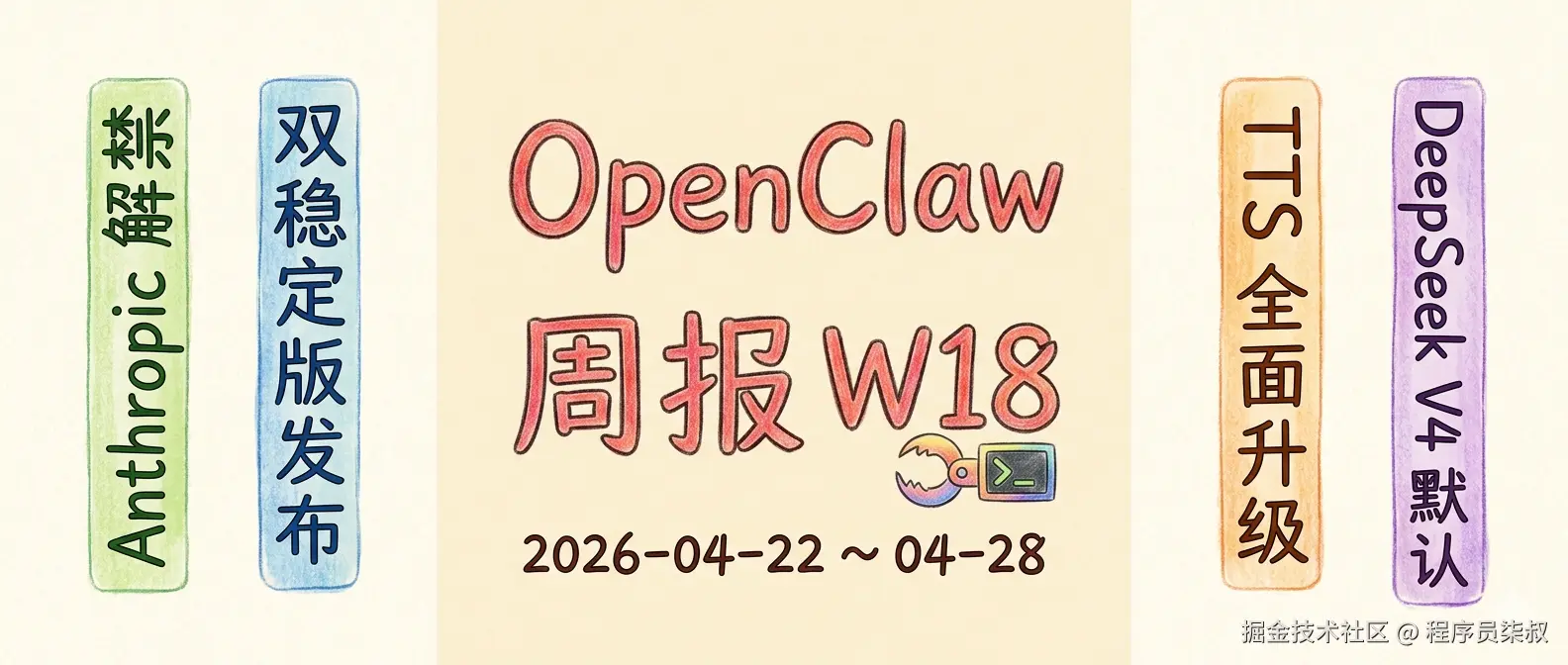 OpenClaw 周报 W18 封面