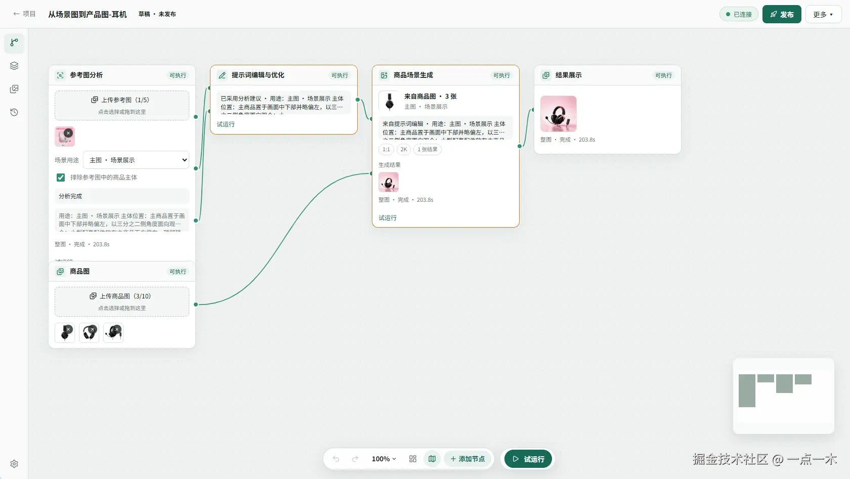 参考图辅助工作流：五个可执行节点