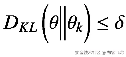 {D}_{KL}\left(\theta \Big\Vert {\theta}_k\right)\le \delta