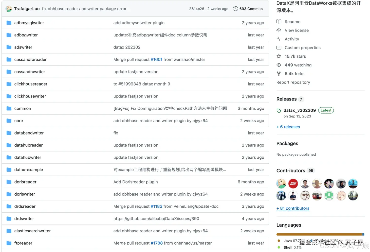 DataX writer 和 reader