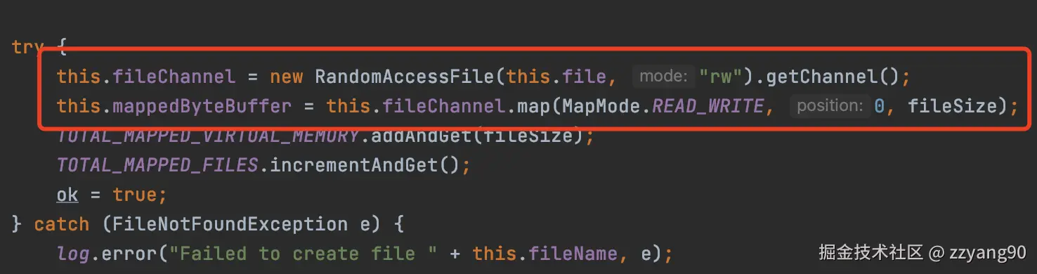 RocketMQ中使用mmap代码