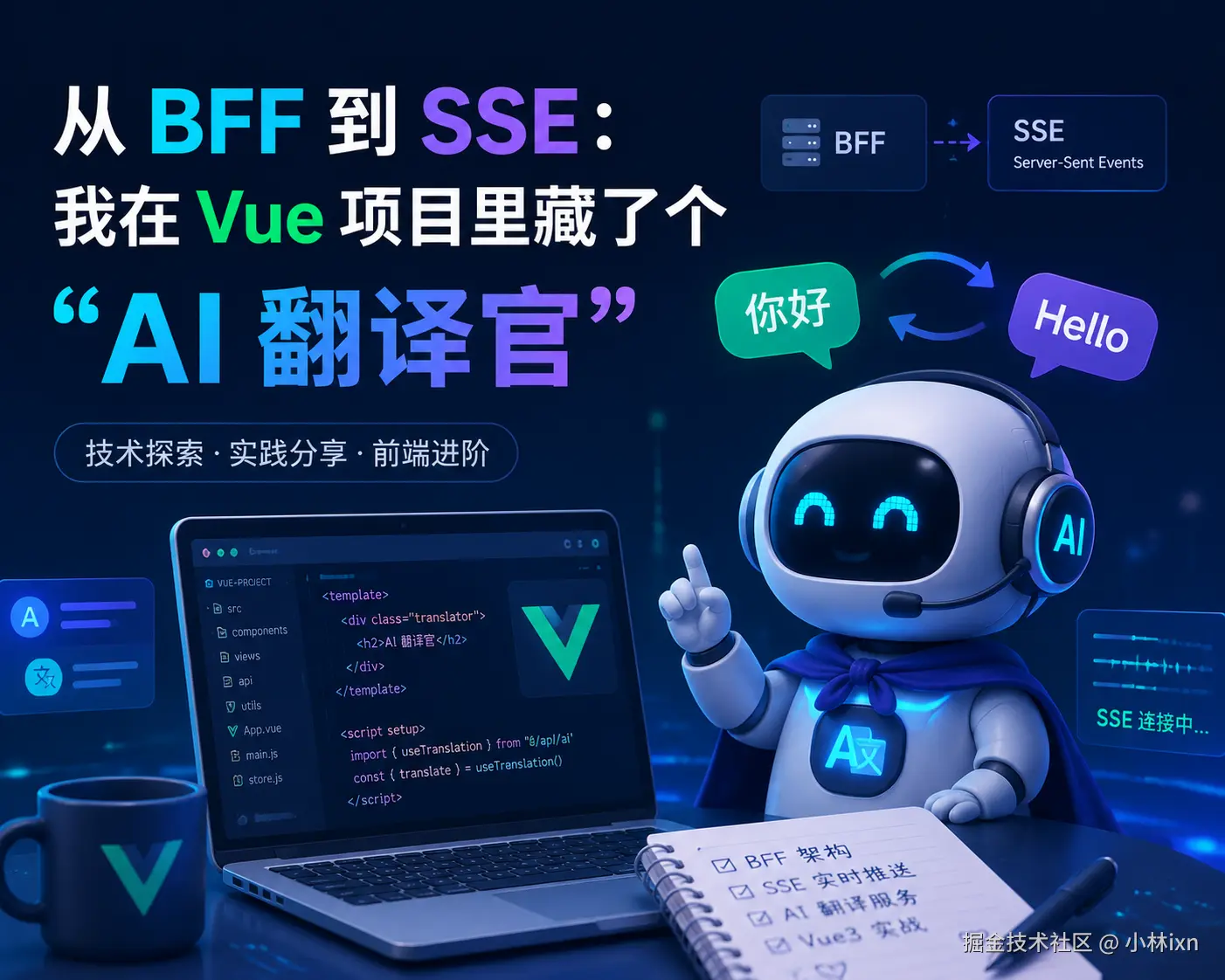 从BFF到SSE：我在Vue项目里藏了个“AI翻译官”