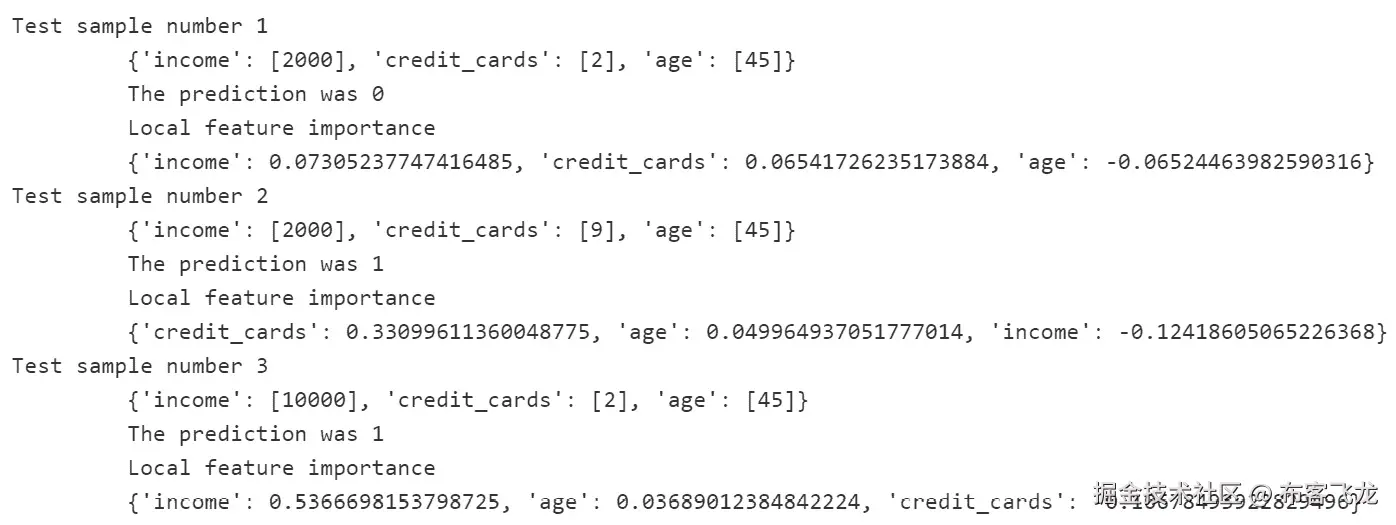 图 10.6 – 局部重要性特征展示了每个特征对每个测试样本的重要性    
