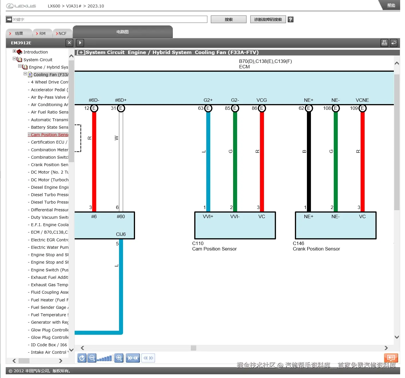 2024年丰田赛那FJ酷路泽凌尚Tundra坦途Sequoia红杉皇冠陆放维修手册电路图资料更新